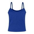thumbnail image 5 of Women Spaghetti Strap Scoop Neck Ribbed Tank Tops Slim Fitted Cotton Camisole Basic Sleeveless Layering Shirts, 5 of 5