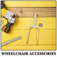 thumbnail image 3 of COMPUKAS Fourche à Roues pour Fauteuil de Transport Accessoire de Fauteuil Roulant en Acier Argent 1 Pcs, 3 of 7