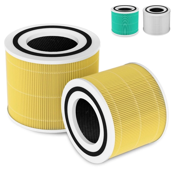2 Pack 240 Filtre de Remplacement pour Soins des Animaux Compatible avec Purificateur d'Air Puro 240, pour Filtre de Purificateur d'Air Puro, pour Remplacement de Filtre 240, Jaune