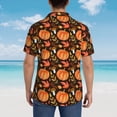 thumbnail image 3 of Lsque Autumn Pumpkin pattern Hawaiian Shirt for Men, Unisex Summer Beach Casual Short Sleeve Button Down Shirts-X-Large, 3 of 9