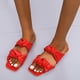 thumbnail image 4 of Zapatillas de verano para mujer, planas, informales, de uso diario, para exteriores, plisadas, sin cordones Wmkox8yii  ytu11409, 4 of 7