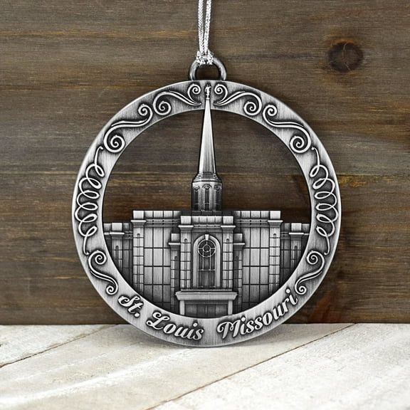 St. Louis Missouri Temple Antique Silver Ornament by Ringmasters