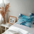 thumbnail image 5 of Turquoise Marble Outdoor Pillow Covers Pack of 2 Abstract Marble Waterproof Throw Pillow Covers Decorative Cushion Cases for Patio Garden Tent Balcony Couch 20x12 inch, 5 of 8