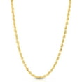 thumbnail image 2 of Floreo 10k Yellow Gold (1mm, 1.5mm, 2mm, 2.25mm, 2.5mm, 2.75mm, 3mm, 3.5mm, 4mm, 5mm, 6mm, 7mm, 8mm, 10mm, 12mm) Solid Rope Chain Necklace, 2 of 6