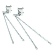 United Pacific 70203 Chrome Curb Feelers, Universal Fitment, Helps to Prevent Curb Damage, Curb Whiskers, Avoid Damaging Wheels - ONE Set (Pack of 2)