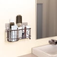 thumbnail image 4 of Soporte adhesivo de pared simple para cepillos de dientes, para uso doméstico, color bronce, 4 of 6