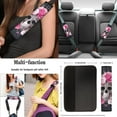 thumbnail image 5 of Uorisanigo Skull Rose Car Seat Covers Full Set 10 Pcs with Soft Elastic Fabrics Car Seat Belt Cover Steering Wheel Cover Auto Water Cup Coaster Chapstick Holder Universal Fit for Most Cars,Suvs, 5 of 7