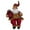 F, variant on Christmas Sitting Santa Hand Crafted Cute Santa Claus Figurines Doll with Gift Bag Christmas Decoration for Home Office Table Xmas Party Ornament Gift 15.7×7.1 inches