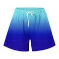thumbnail image 4 of uublik Shorts for Women Trendy with Pockets Super Soft Loose Drawstring Casual Shorts Blue, 4 of 4