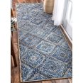 thumbnail image 2 of Aizza Trends Hand Made Hand Braided Natural Jute and Denim Floor Area Rug / Floor Carpet Rug / Natural Jute Rug, 2 of 5