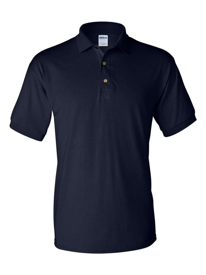 Gildan DryBlend Jersey Polo, Navy, Medium Size, Moisture-Wicking