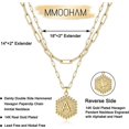 thumbnail image 5 of Collares con iniciales en capas para mujer, collar de cadena con clip, hexag simple y lindo, 5 of 5