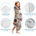 thumbnail image 7 of Brown Mushroom Line Light Pattern Hooded Bath Towel，60"x35" for Ages 3 To 12 Kids, Quick Dry Lightweight Soft Microfiber Hood Beach Towel Cover Up for Kids, 7 of 7