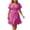 Hot Pink, variant on Women's Plus Size Dresses V Neck Wrap Ruffle Tie Waist Mini Dress with Short Sleeve Breathable Flowy Casual Date Night Summer Dress White 3XL