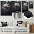 thumbnail image 4 of Designart "Monochrome Lotus Symphony in Grey III" Floral Metal Wall Art Prints, 4 of 5