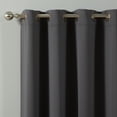 thumbnail image 2 of Quality Home Basic Thermal Blackout Curtains - Antique Bronze Grommet Top - Dark Grey (Set of 2 Panels), 2 of 3