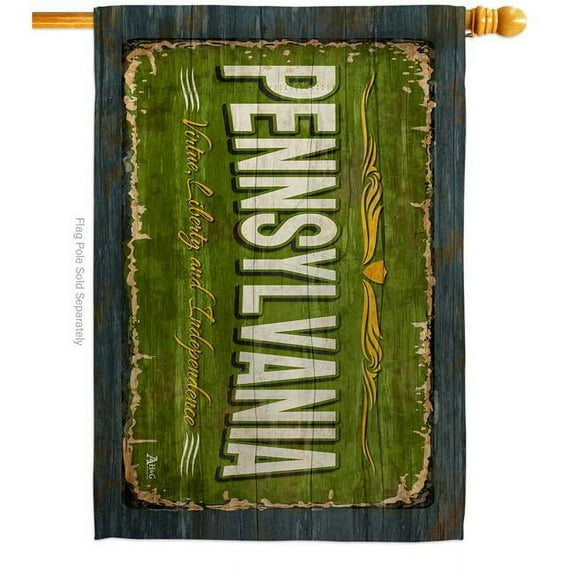 Americana Home & Garden H140983-BO 28 x 40 in. Pennsylvania Vintage American State House Flag with Double-Sided Horizontal Decoration Banner Garden Yard Gift