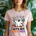 thumbnail image 5 of Let’s Get Sheet Faced Funny Ghost Graphic Tee Unisex T-Shirt, Black, Size S, 5 of 6