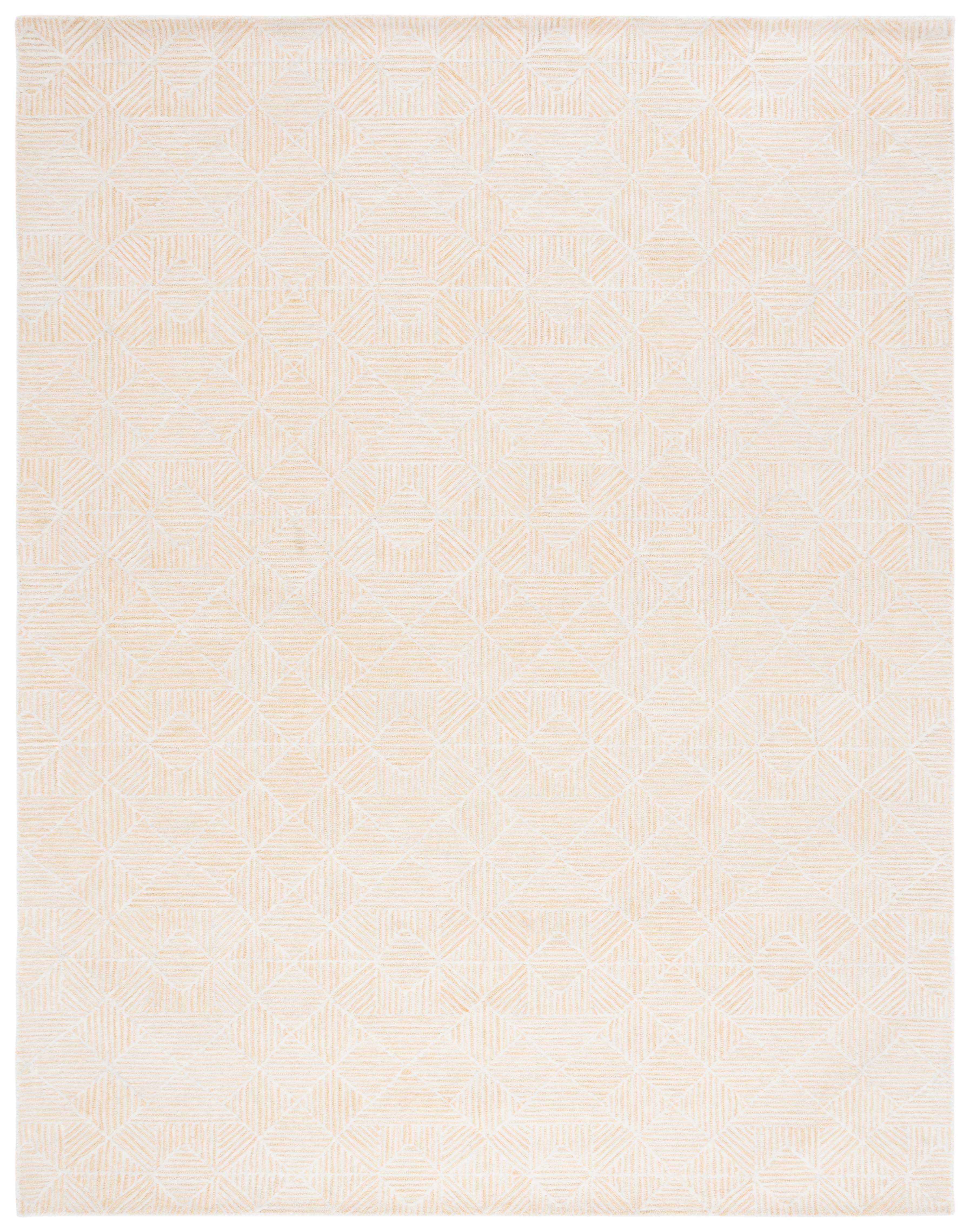 SAFAVIEH Abstract Brock Geometric Area Rug, Gold/Ivory, 8' x 10'