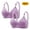 Purple, variant on 2PC Mini-mizer Bras for Women's Push-Up Women's Sexy Middle-Aged And Elderly Printed Front Buckle Without Steel Ring Underwear Soft Large Size Underwear Bra