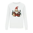 thumbnail image 4 of HOMBOM Womens Crewneck Sweatshirts Holiday Winter Christmas White Santa Merry Gifts Sweatshirt for Adult Xmas, 4 of 6