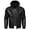 Black (thin style), variant on Men's Motorcycle Jacket Youth Casual Hooded PU Leather Jacket