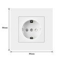 thumbnail image 5 of Chendee 16A Power Socket European Standard Power Socket 86Mm*86Mm Pc Wall Socket,White, 5 of 5