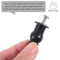 thumbnail image 3 of HEATSHAKING 4Pcs Metal Toilet Seat Hinges Bolt Screws for Homeowners Installation and Repair 5.2x2cm in, 3 of 8