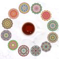 thumbnail image 3 of Juego de posavasos diamantes Acrílicos DIY Mandala JShteea 12 Piezas + 1 Estante almacenamiento, 3 of 9