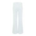 thumbnail image 6 of Womens Travel Pants Wide Leg Flare Pants Double Button Mid Waist Trendy Fashion Casual Trousers With Pockets Breathable Lightweight Flowy Skin-Friendly Suitable For Summer 2Xl Pants For Women, 6 of 7