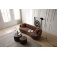 thumbnail image 5 of 3 Seat Upholstered Curved Sofa, Mid Century Modern Cloud Couch Boucle Sofa, Fabric Couch for Living Room, Bedroom, Office, Dark Brown, 5 of 9