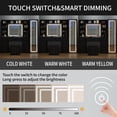 thumbnail image 6 of Vanity Desk Full Length Mirror & LED Mirror with Power Outlet, Makeup Vanity 14 Drawers & 10 Shelves, Hidden Storage Capacity, Dimmable & 3 Color Lighting Dressing Table for Bedroom, Black, 6 of 9