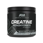 Amazing Muscle Micronized Creatine Monohydrate Unflavored Powder Supplement | 90 Servings | 5000 mg Per Serving | 1 Lb (453.5 Grams) | Ideal Pre & Post Workout Supplement | Made in USA