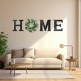 thumbnail image 4 of Farmhouse Wall Decor Wooden Home Sign Letters with Artificial Eucalyptus House Decor for Front Door Living Room,Black, 4 of 6