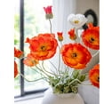 thumbnail image 6 of Faux Large Silk Poppy Flower Stem 41" Tall, 6 of 10
