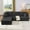 Black, variant on Puremind 106" L-Shaped Sectional Sofa with Left Facing Chaise, Corduroy Comfy Cloud Couch, Sectional Couch with Deep Seat for Living Room/Apartment, Black