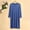 Blue, variant on Mens Cotton Nightshirt 3/4 Long Sleeve Crew Neck Modal Nightgown Sleep Shirt Comfy Lounge Pajama Sleepwear Breathable Loose Fit Nightwear Size 2XL Blue