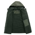 thumbnail image 5 of IYTR Men's Winter Warm Hooded Coats Solid Color Long Sleeve Thicken Fleece Jackets Parkas Outwear with Pockets Green M, 5 of 6