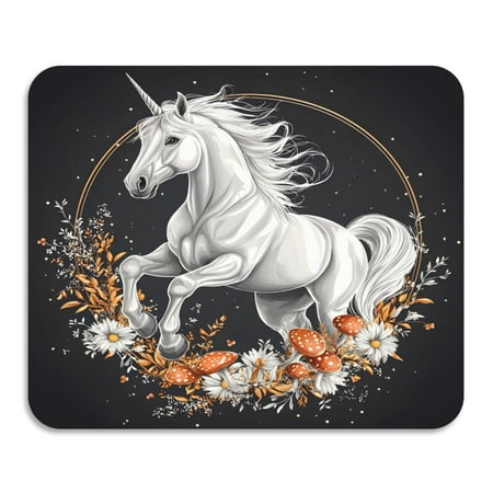 

ALAZA Dish Drying Mat for Kitchen Unicorn on Mushroom Counter Absorbent Draining Pad 15.7 x11.8