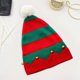 thumbnail image 4 of Sombrero de Papá Noel de empalme rojo y verde clásico, decoración de campanas de bola de felpa, gorro de lana de punto, gorro de Navidad para padres e hijos, Otoño e Invierno, 4 of 4