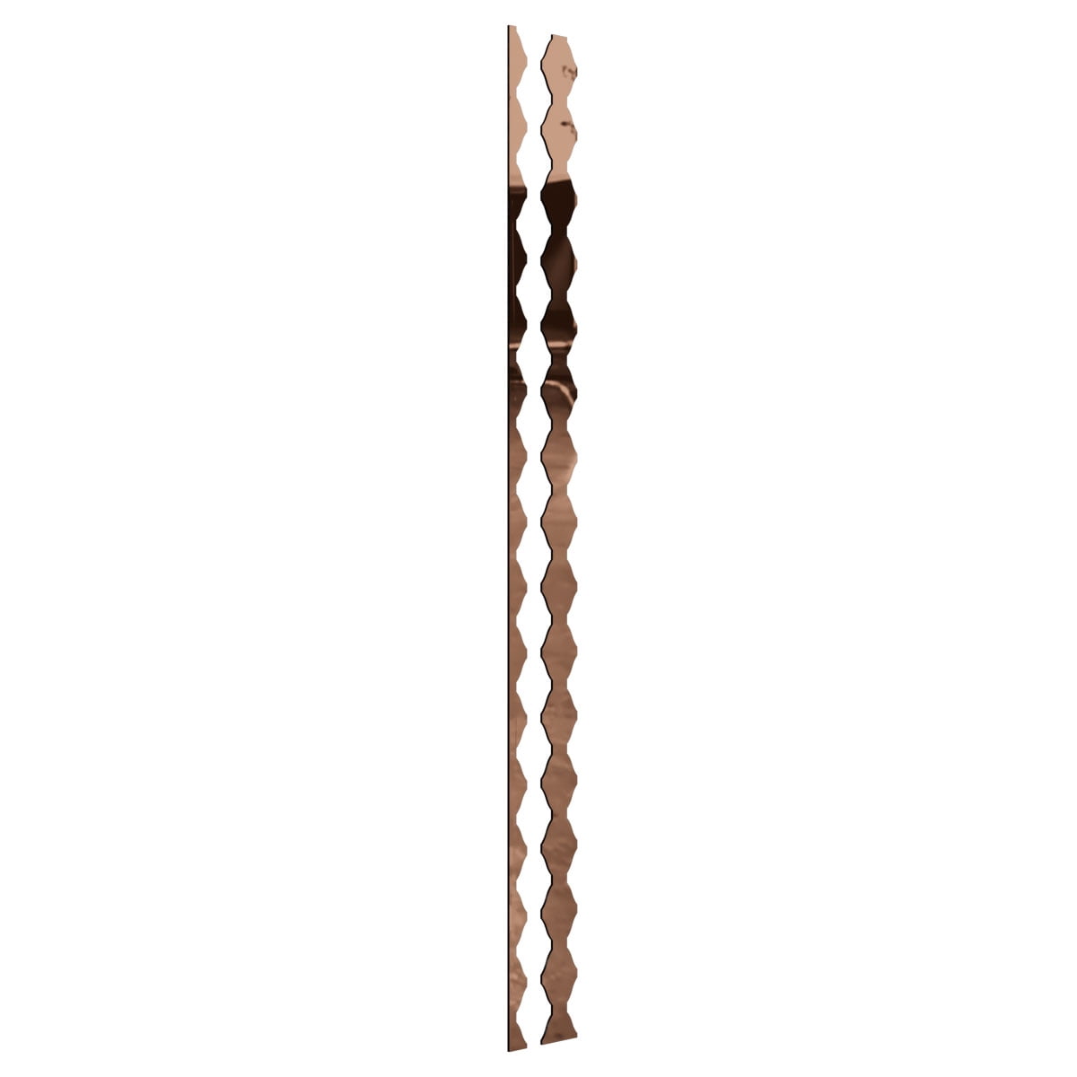 Ekena Millwork 47"H x 1/8"T Sheyenne Adjustable Acrylic Decorative Slat Wall Panel Kit, Bronze Mirror (contains 27 Slats + 1 Straight Edge Starter Slat)