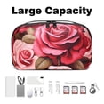 thumbnail image 3 of Rose Waterproof Oxford Cloth Charger Case with Storage Pouch, Cord Organizer, Phone Cable Organizer, and Charger Storage Organizer - 5.9x9.44x3.14 in., 3 of 6
