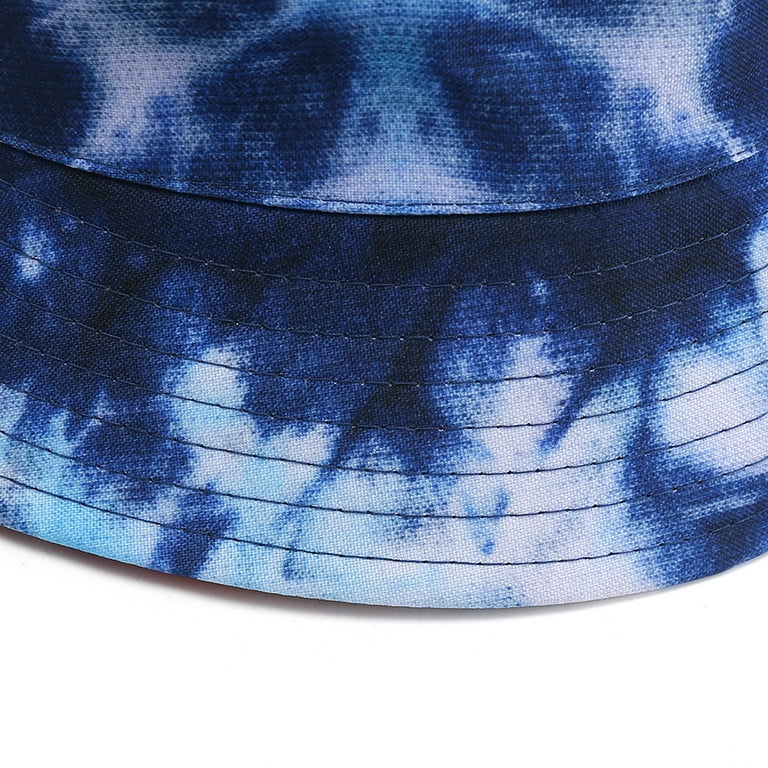 Surf Hats for Men with Strap Women Fashion Fisherman Hat Double-sided Sun  Hat Tie Print Hat Coneflower Blue