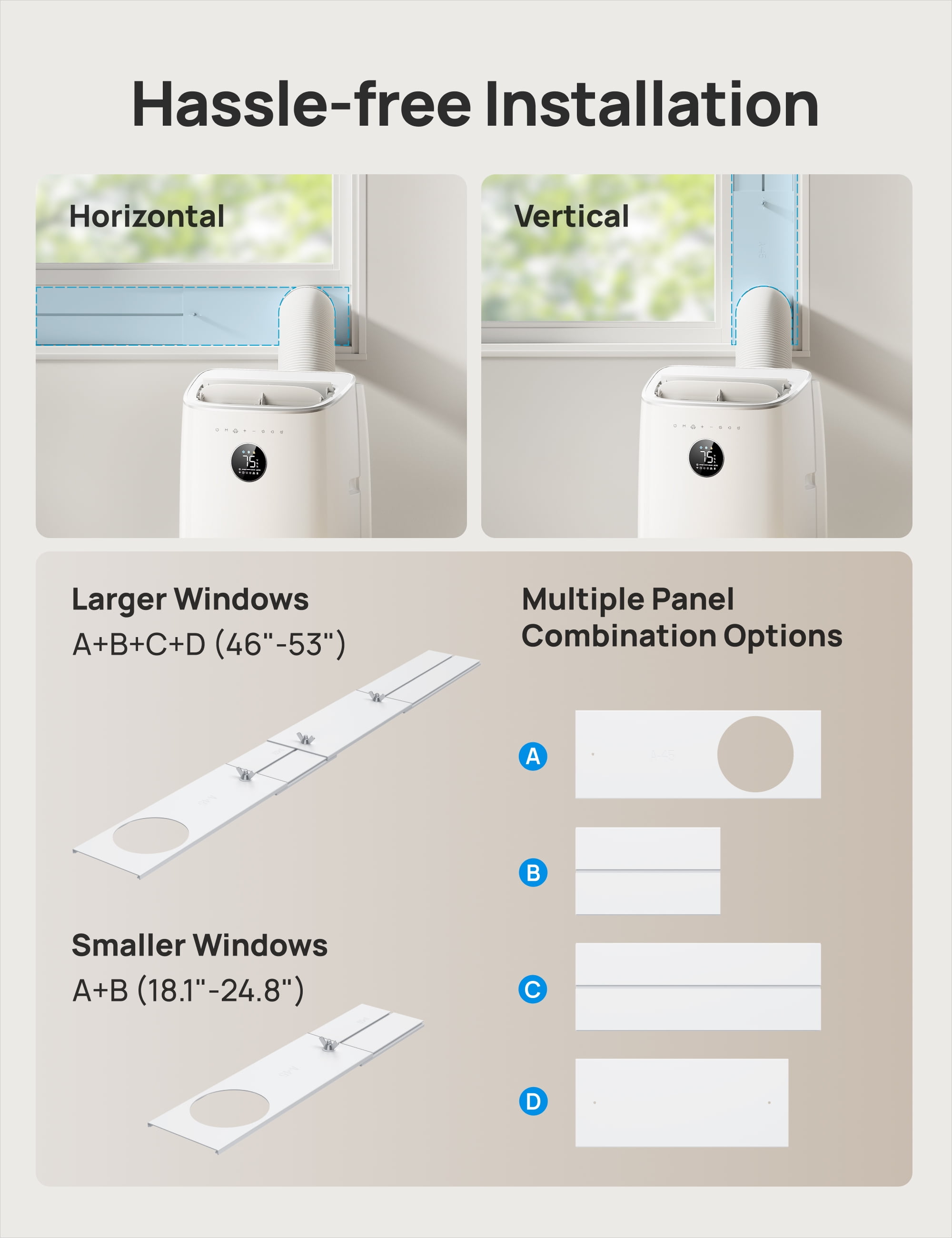 DREO Portable Air Conditioner 319S, 10000 BTU ASHRAE (6000 BTU DOE) Smart AC Unit for Bedroom with Drainage-free Cooling, Fan&Dehumidifier 3 in 1, APP/Voice/Remote, Quiet Standing AC for Room Indoors