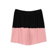 thumbnail image 4 of AJTQTH Girls Boys Kids Colorblocked Shorts Elastic Waist Short Pants Trunks with Pockets Summer Casual Comfy Clothes for Multi-Occasions Pink 9 Years, 4 of 4