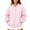 Pink #002, variant on Zip up Hoodies for Women Fall Winter Long Sleeve Drawstring Hooded Sweatshirts Loose Fit Casual Jackets with Pocket L