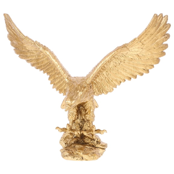 DECOMELODY Eagle Statue Indoor Golden Resin Figurine For Home Office And Living Room 1Pcs 31.00X26.00X16.00In