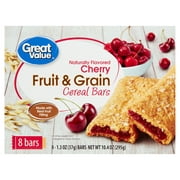 Great Value Fruit & Grain Breakfast Bars, Cherry, 10.4 oz, 8 Count