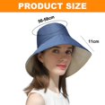 thumbnail image 2 of Sombrero de pescador para mujer, protector solar de verano, cubierta facial, antiultravioleta, ala grande, sombrero para el sol, sombrero de doble cara, 2 of 5