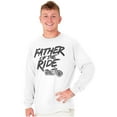 thumbnail image 4 of Biker Dad Father Of Ride Motorcycle Men's Big & Tall Long Sleeve Graphic Tee Brisco Brands 2X, 4 of 5